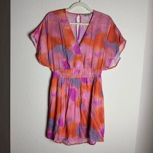 See U Soon NWT Sunset Tie Dye Back Cutout Mini Dress